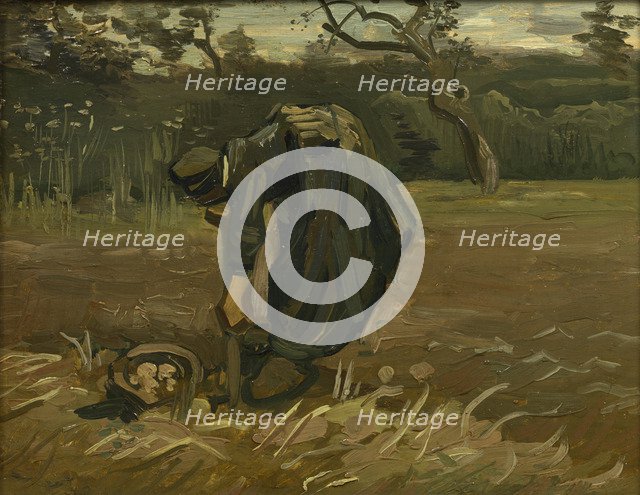 Peasant woman, harvesting potatoes, 1885. Artist: Gogh, Vincent, van (1853-1890)