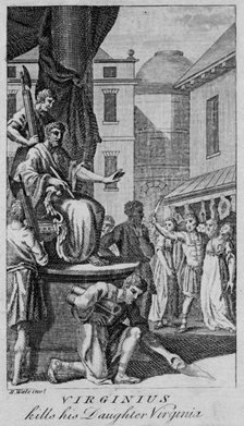 'Virginius kills his Daughter Virginia', mid 18th century. Creator: Unknown.