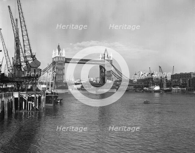 Tower Bridge, London, c1955. Creator: Arthur Charles Kirby Ware.