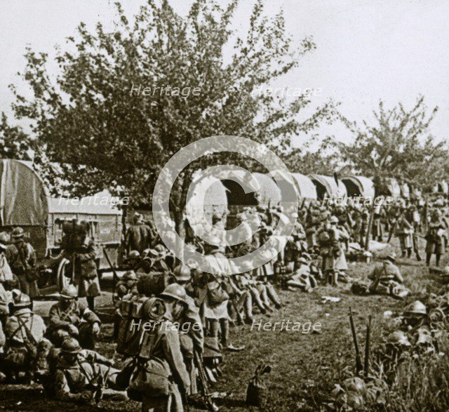 Going up the line to Verdun, northern France, c1914-c1918. Artist: Unknown.