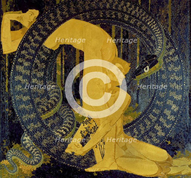 Adam and Eve. Artist: Giacometti, Augusto (1877-1947)