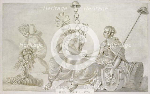 Allegory of the 'Treaty of Friendship and Commerce between the States General of the United Netherla Creator: Anon.