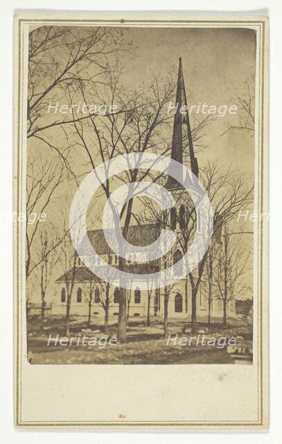 Untitled (church with pointed spire), mid-late 19th century.  Creator: Hendee.
