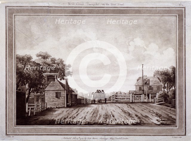 New Cross turnpike on the Old Kent Road, Deptford, London, 1783. Artist: Robert Laurie