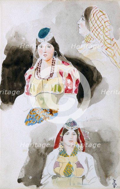 From the Moroccan Sketchbook, 1832. Artist: Delacroix, Eugène (1798-1863)