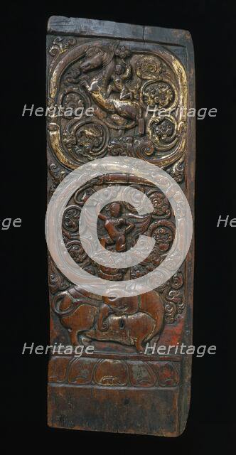 Throneback Panel, 14th century. Creator: Unknown.