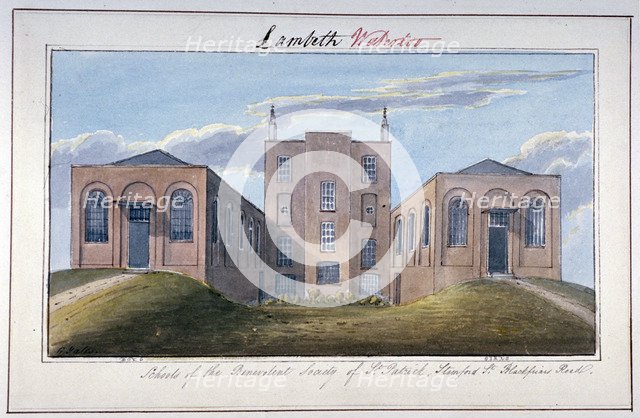 Benevolent Society of St Patrick's building, Stamford Street, Southwark, London, c1825. Artist: G Yates