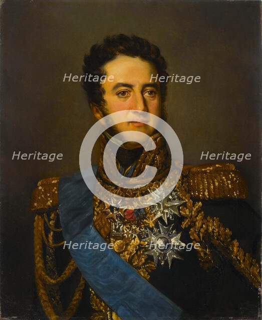 Portrait of Louis Gabriel Suchet, duc d'Albuféra (1770-1826), Marshal of the Empire, 1834. Creator: Guérin, Paulin (1783-1855).