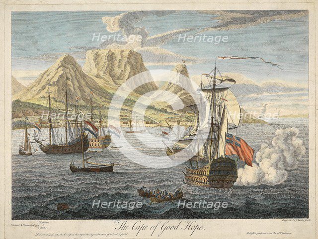 The Cape of Good Hope, pub. c1731. Creator: Samuel Scott (1701 - 1772 (after; George Lambert (1700 - 1765) after;.