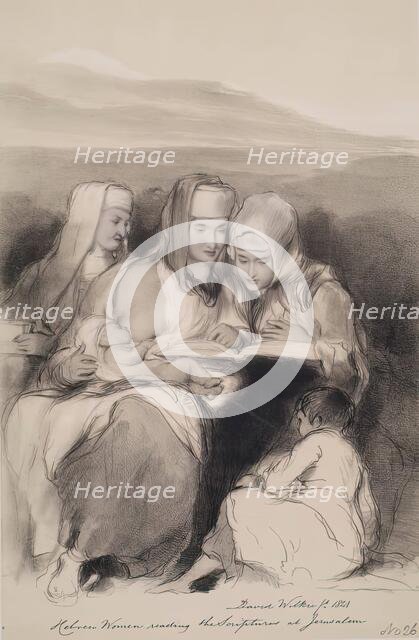Hebrew Women Reading The Scriptures At Jerusalem, 1841. Creator: Joseph Nash.