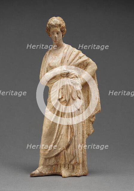 Statuette of a Draped Woman, about 200 BC. Creator: Unknown.