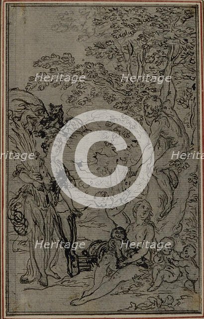 Study for the Vignette of Lucretius's "De la Nature des Choses", Vol. II, Book V, c. 1768. Creator: Hubert Francois Gravelot.