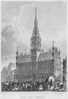 'Town Hall, Brussels', 1850. Artist: Shury & Son.