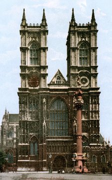Westminster Abbey, London, early 20th century.Artist: J Beagles & Co