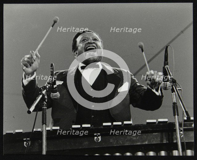 Lionel Hampton on the vibraphone, Knebworth, Hertfordshire, July 1982. Artist: Denis Williams