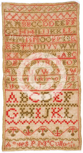 Sampler, about 1830. Creator: Unknown.