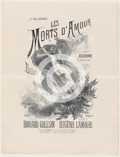 Les Morts d'Amour, ca. 1885.  Creator: Eugene Carriere.