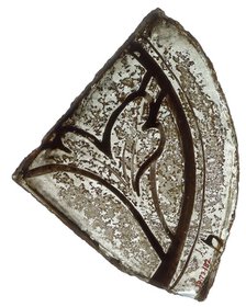 Glass Fragment, French, 12th century. Creator: Unknown.