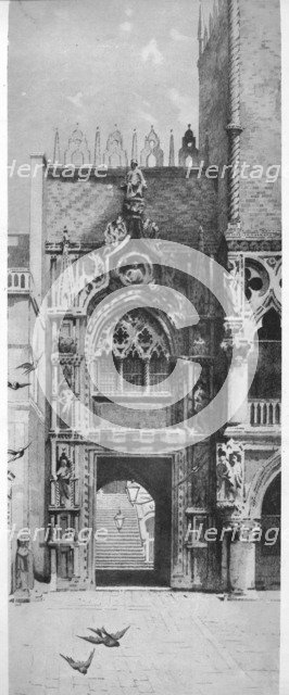 'Entrance to the Doges' Palace', c1870, (1911). Artist: David Law.