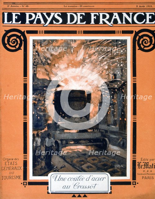 The front cover of Le Pays de France, 5 August 1915. Artist: Unknown