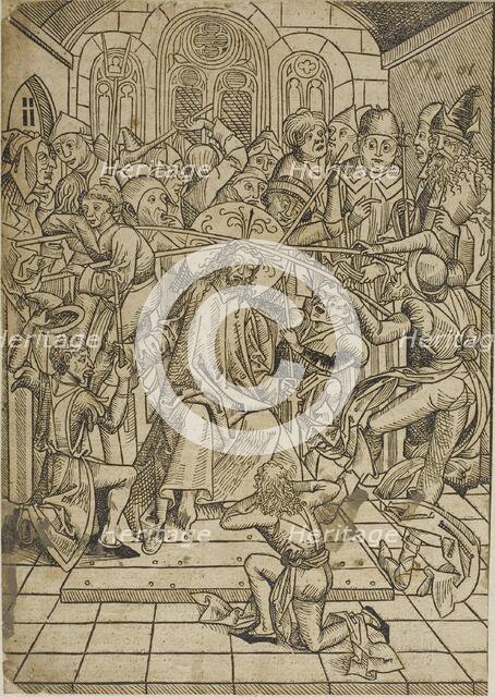 Christ Crowned with Thorns, page 72 from the Treasury (Schatzbehalter), 1491. Creator: Michael Wolgemut.