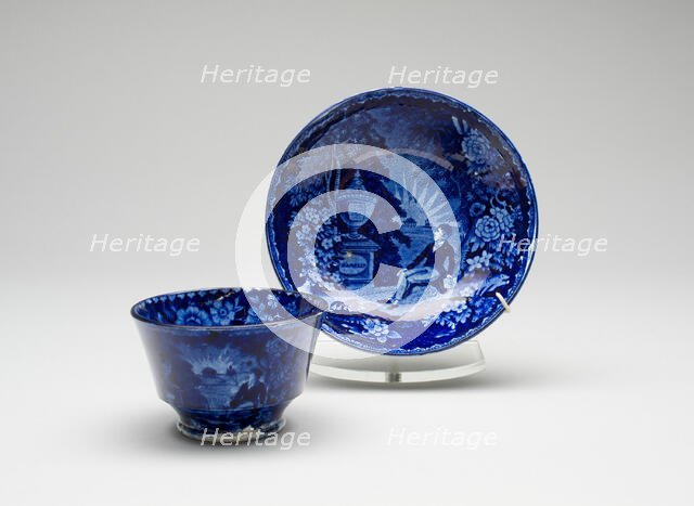 Cup and Saucer, 1825/30. Creator: Enoch Wood & Sons.