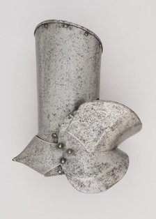 Upper Right Arm Defense (Vambrace) and Elbow Defense (Couter), Italian, Milan, ca. 1450-60. Creator: Unknown.
