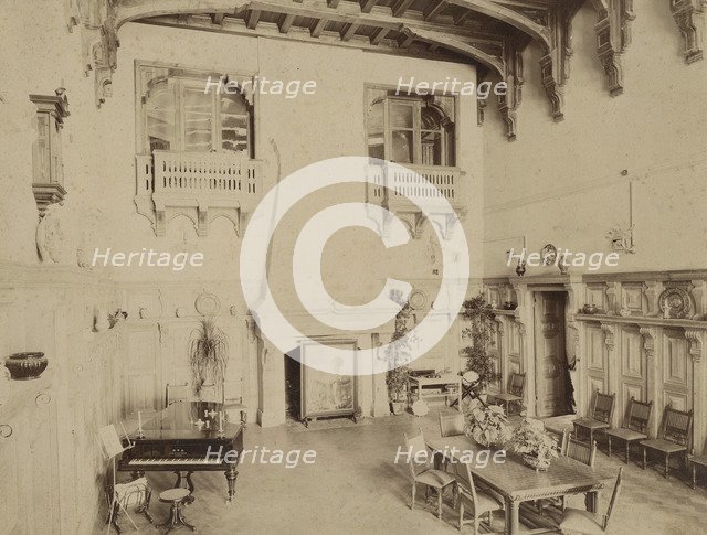 Interior of the Manor house at the Muromtsevo Estate, before 1909.