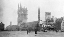 The Belfry and Cloth Hall of Ypres, Belgium, 24 November 1914. Artist: Unknown