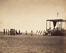 La Messe au Camp de Châlons, 1857. Creator: Gustave Le Gray.