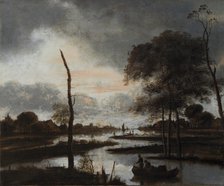 'River View: Evening', 17th century. Artist: Aert van der Neer.