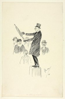 A Stump Orator, 1899. Creator: Philip William May.