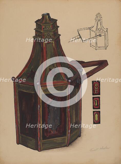Lantern, c. 1936. Creator: Richard Whitaker.
