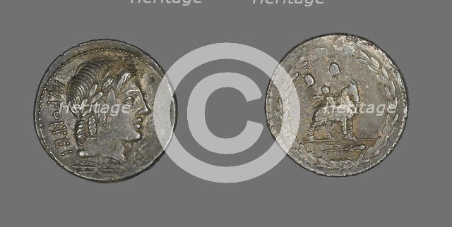 Denarius (Coin) Depicting the God Apollo, 85 BCE. Creator: Unknown.