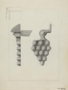 Iron Shutter Fastener, c. 1936. Creator: James M. Lawson.