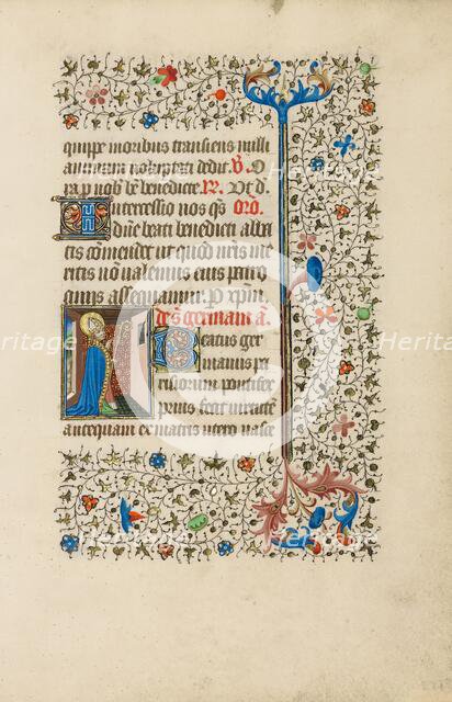 Saint Germain as a Bishop; Book of Hours, about 1440-1450. Creator: Workshop of the Bedford Master.