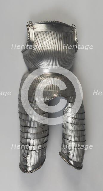 Breastplate with Tassets (Thigh Defenses), Germany, 1520-30 with some modern restoration. Creator: Unknown.