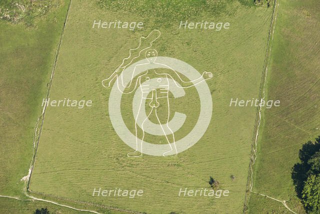 The Cerne Abbas Giant chalk hill figure, Dorset, 2015. Creator: Historic England.