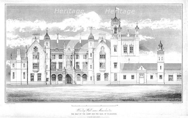 'Worsley Hall near Manchester', c1848. Creator: J Bower.