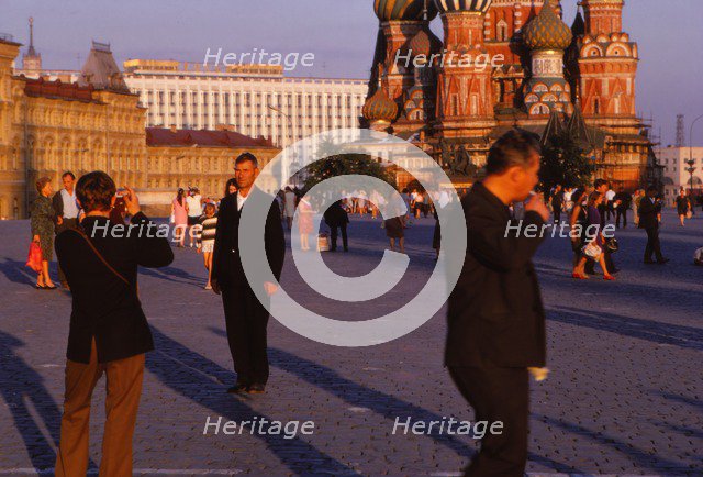 Red Square near St. Basils. Moscow in evening light, c1970s.  Artist: CM Dixon.
