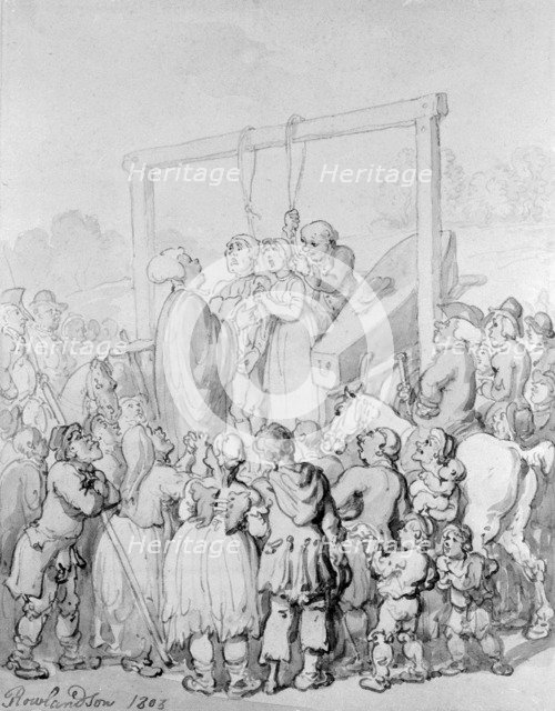 Execution at Tyburn, 1803. Artist: Thomas Rowlandson