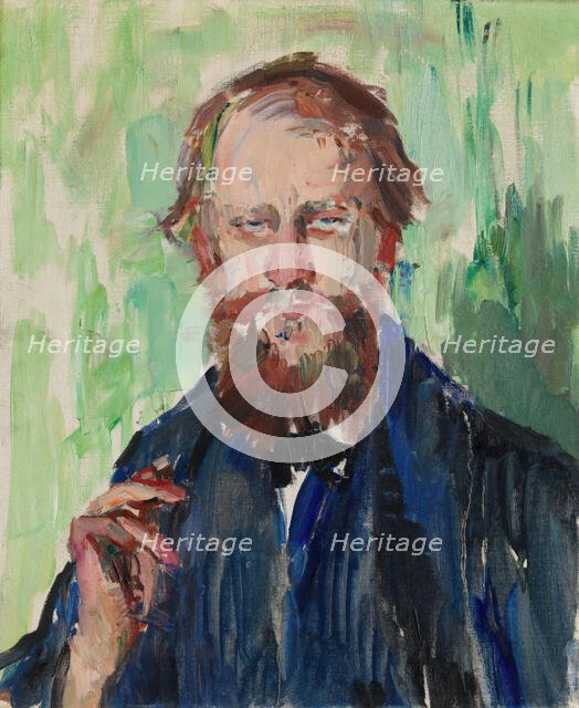 Portrait of the Danish Art Dealer M. Grosell, c1909. Creator: Henrik Louis Lund.