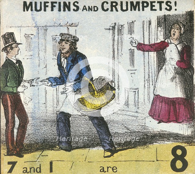 'Muffins and Crumpets!', Cries of London, c1840. Artist: TH Jones