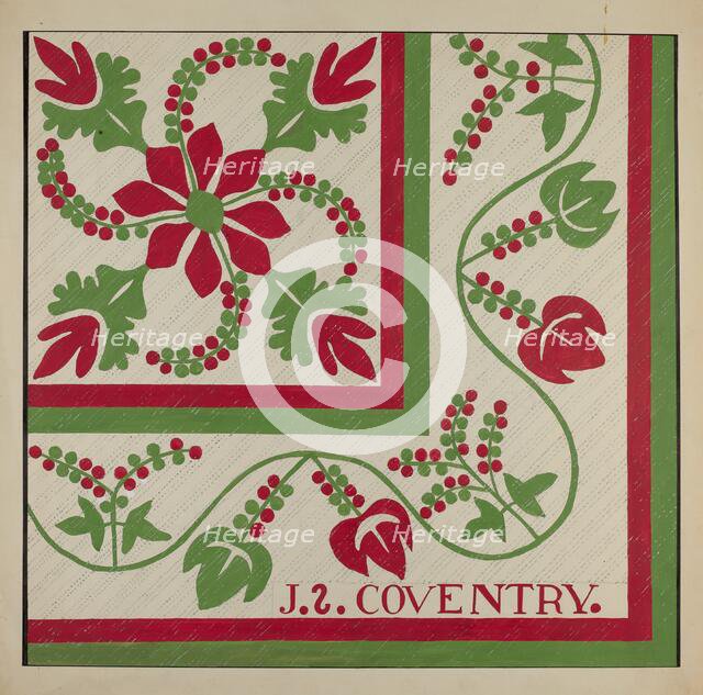 Quilt, c. 1936. Creator: Ralph Atkinson.