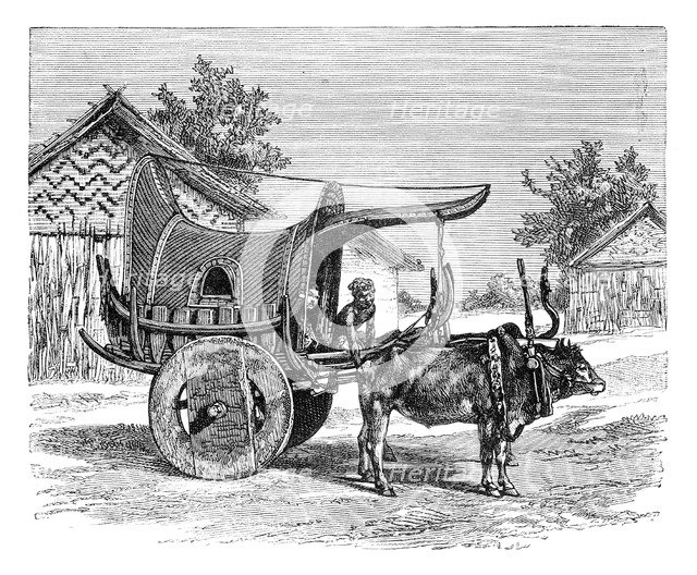 A Burmese wagon, Burma (Myanmar), 1895. Artist: Unknown