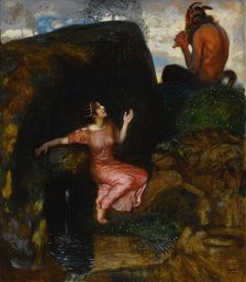At the Source (Eavesdropping Nymph). Creator: Stuck, Franz, Ritter von (1863-1928).