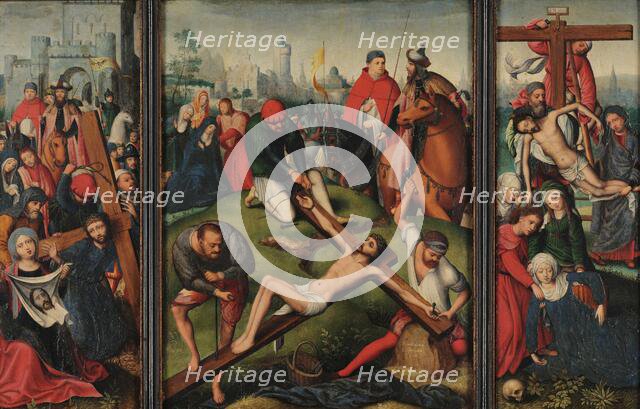 The Descent from the Cross. Triptych. Creator: Coffermans, Marcellus (1520-1578).