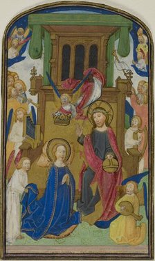 The Coronation of the Virgin, from a Book of Hours, 1460/70. Creator: Attributed to Willem Vrelant or his workshop.