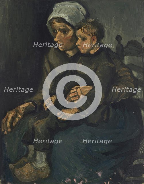 Peasant Woman with Child on her Lap, 1885. Creator: Gogh, Vincent, van (1853-1890).