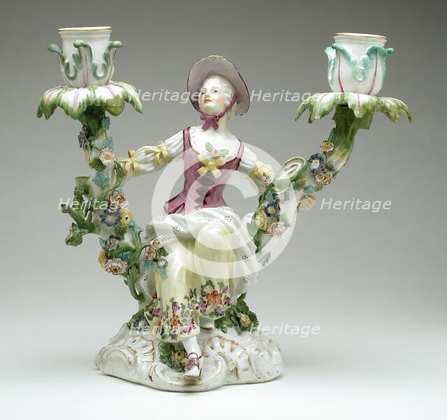 Pair of Candelabra (image 2 of 2), between 1760 and 1770. Creator: Meissen Porcelain.